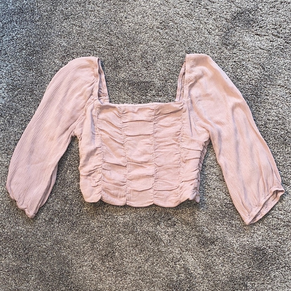 Dusty Rose Square Neck Top